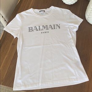 EUC Like new Balmain Paris White Tee